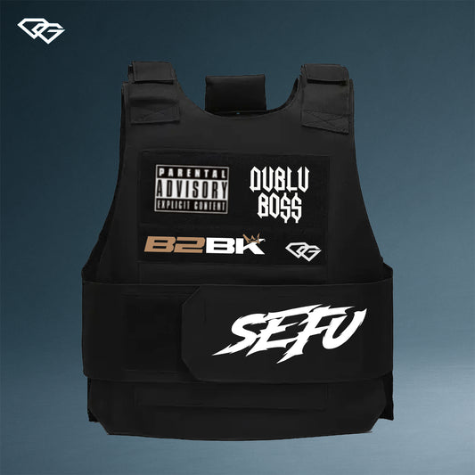 TACTICAL VEST SEFU + 5 MULTI DETACHABLE PATCHES