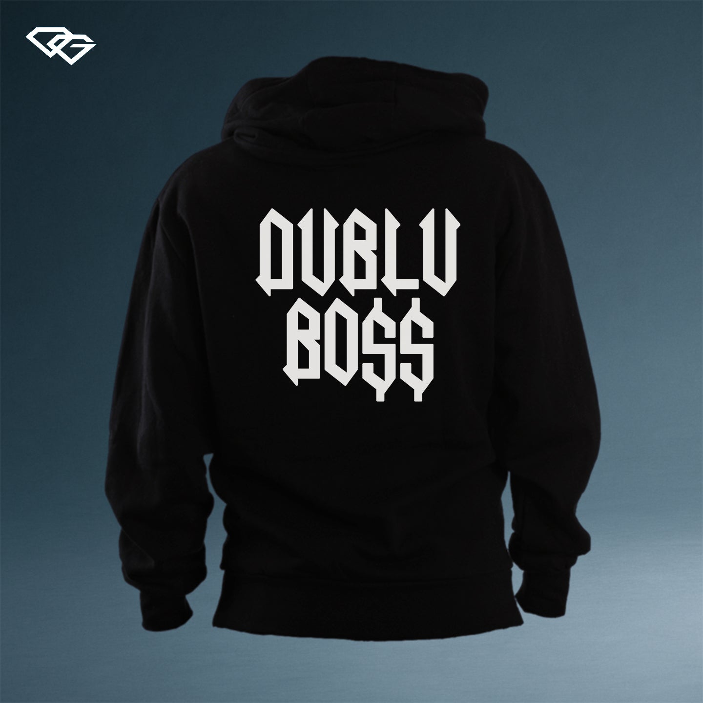 DUBLU BOSS WHITE HOODIE (DISCOUNT)