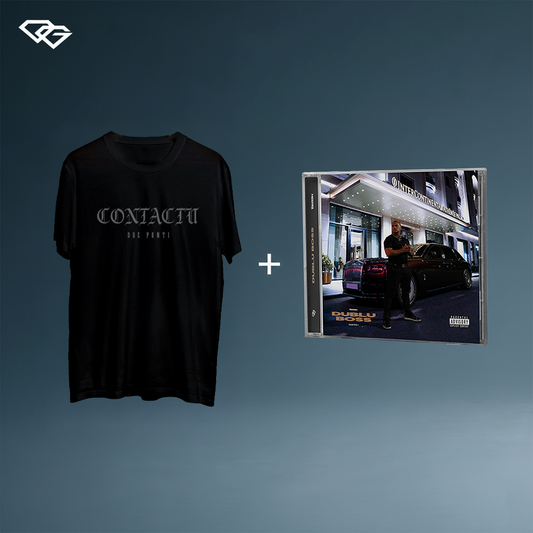 CONTACTU BLACK T-SHIRT + Sticker Pack + ALBUM B2BK (Free CD)